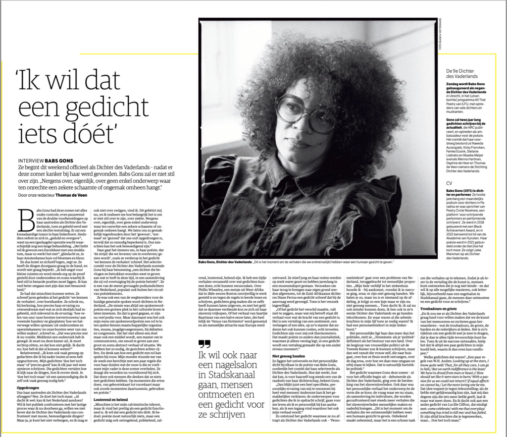 Babs Gons interview NRC