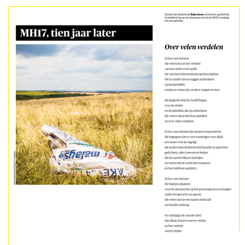 Babs Gons gedicht over velen verdelen